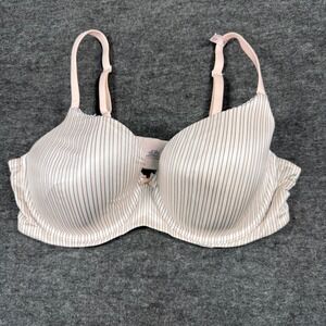 Victoria's Secret Body By Victoria Lined Demi Bra 40D Pink Pinstripe
